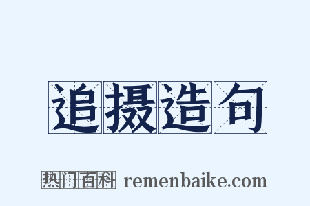 追摄造句是什么意思的图片